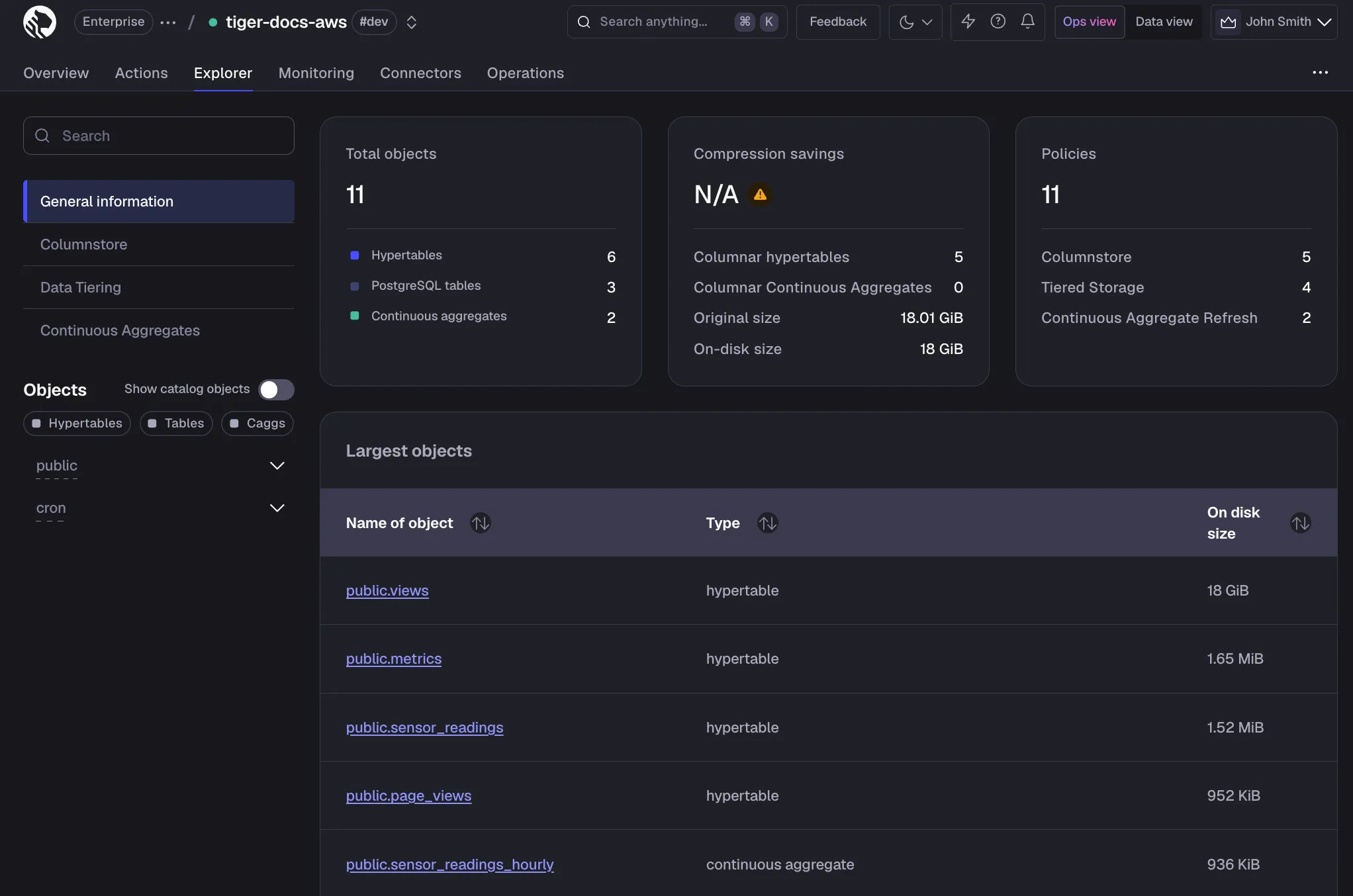 Service explorer