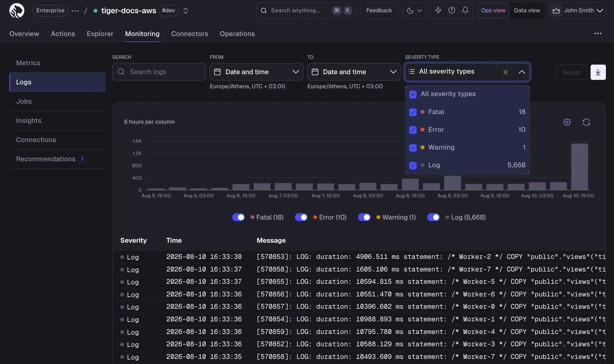 Find logs faster